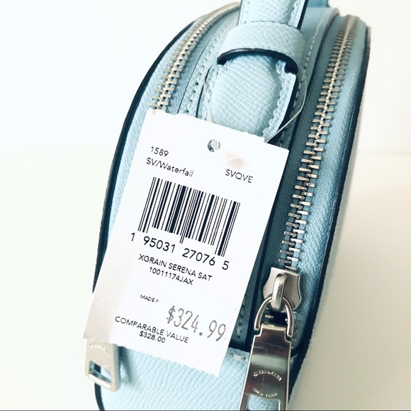 Coach Serena Satchel Top Handle Blue Leather Purse